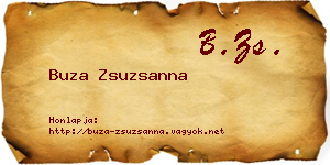 Buza Zsuzsanna névjegykártya